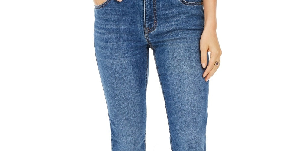 Style & Co Women's Modern Straight Mid Rise Jeans  Blue Size 4
