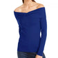 INC International Concepts Women's Twist Off The Shoulder Sweater Navy Size Large