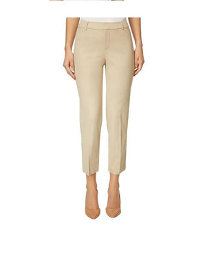 Charter Club Women's Cropped Straight Leg Pants  Beige Size 4