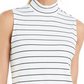 Charter Club Women's Sleeveless Mock Neck Top  White Size Small