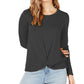 Style & Co Women's V Neck Twist Front Top Pink Size X-Large