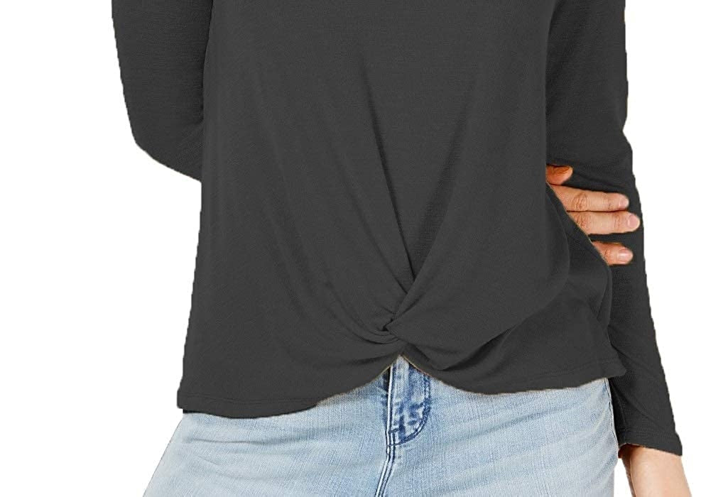 Style & Co Women's V Neck Twist Front Top Pink Size X-Large