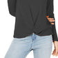 Style & Co Women's V Neck Twist Front Top Pink Size X-Large