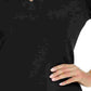 Karen Scott Women's Cotton Lace Up T-Shirt Black Size Small