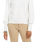 Style & Co Women's Pull Sleeve Blouson Sweater Winter White Size Large