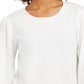 Style & Co Women's Pull Sleeve Blouson Sweater White Size X-Small