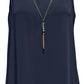 JM Collection Women's Necklace Embellished Sheath Dress Blue Size XX-Large