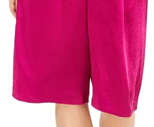 INC International Concepts Women's Satin Gaucho Pants Pink Size 10