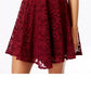Material Girl Junior's Lace Skater Dress Red Size Small