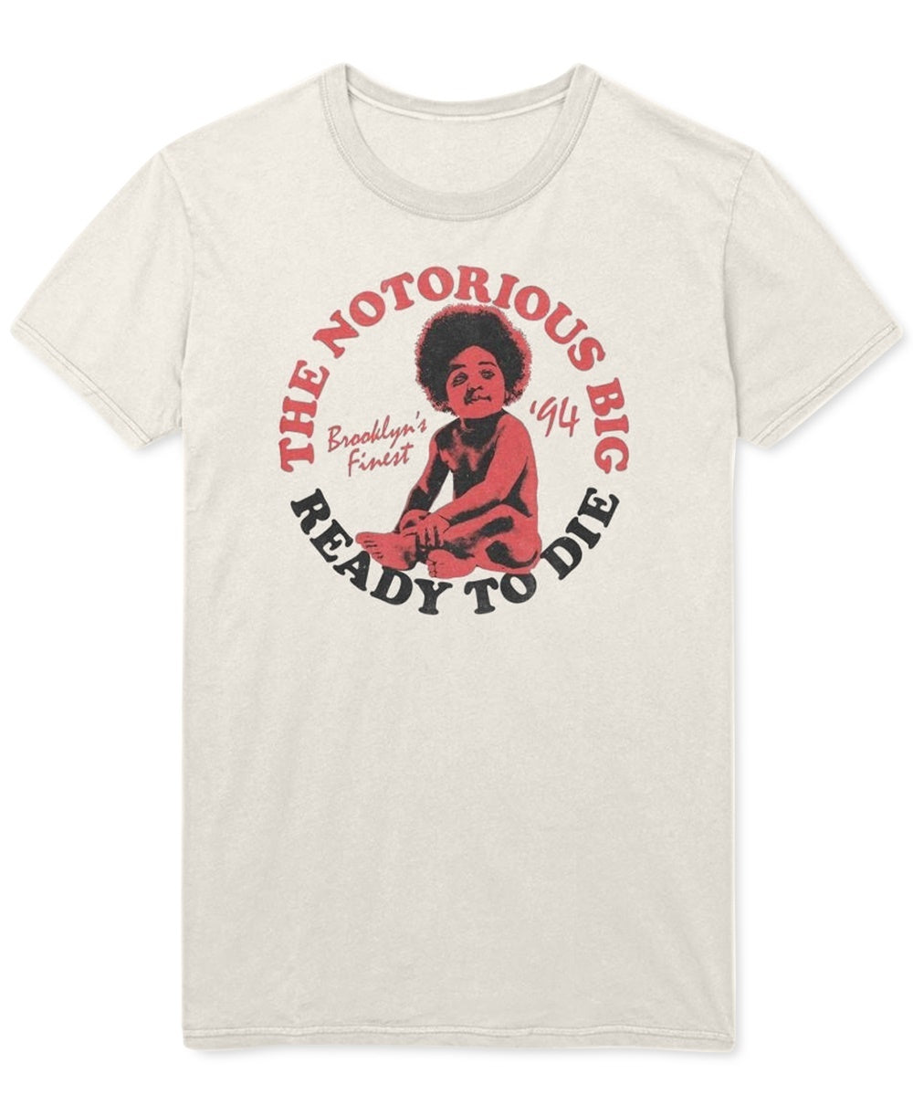 Merch Traffic Men's Biggie Baby Graphic T-Shirt White Size XX-Large