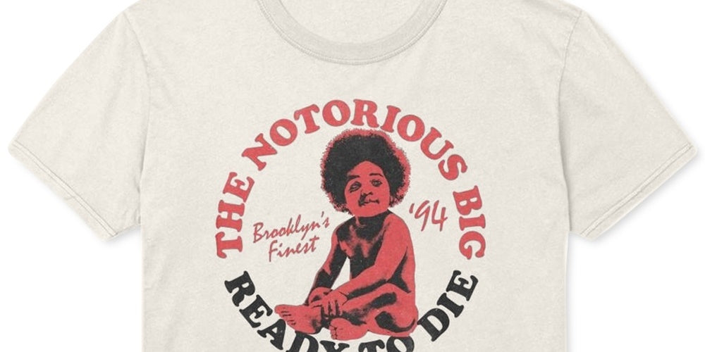Merch Traffic Men's Biggie Baby Graphic T-Shirt White Size XX-Large