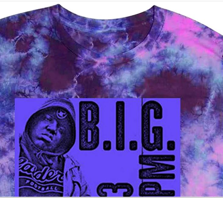 Merch Traffic Men's B.I.G. Palladium Long Sleeve Graphic T-Shirt Purple Size Small