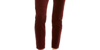 OAT Women's High Rise Skinny Corduroy Pants Red Size 31