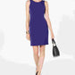 Kasper Women's Sleeveless Sheath Dress Dark Purple Size 6