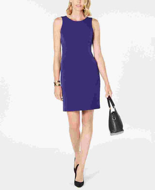 Kasper Women's Sleeveless Sheath Dress Dark Purple Size 6
