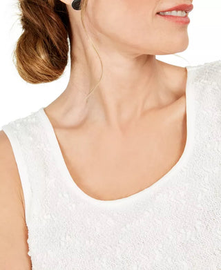 Kasper Women's Sequined Textured Top Natural Size X-Small