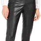 Bar III Women's Faux-Leather Skinny Pants Black Size Extra Large