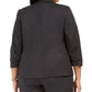 Kasper Women's Zippered Blazer Wear To Work Jacket Charcoal Size 24W