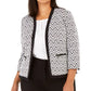 Kasper Women's Plus Size Zigzag Knit Jacket Charcoal Size 20W