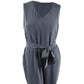 Bar III Women's Soft-Crepe Belted Jumpsuit  Silver Size X-Large