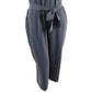 Bar III Women's Soft-Crepe Belted Jumpsuit  Silver Size X-Large