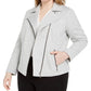 Bar III Women's Trendy Plus Size Ponte-Knit Moto Jacket Gray Size 2X