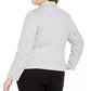 Bar III Women's Trendy Plus Size Ponte-Knit Moto Jacket Gray Size 2X