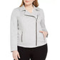 Bar III Women's Trendy Plus Size Ponte-Knit Moto Jacket Gray Size 2X
