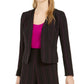 Bar III Women's Striped Open Front Jacket Black Size X-Small