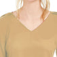 Bar III Women's Pleated Bell-Sleeve Top Yellow Size XX-Small