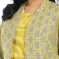 Kasper Women's Yellow Printed Blazer Jacket Yellow Size 22W