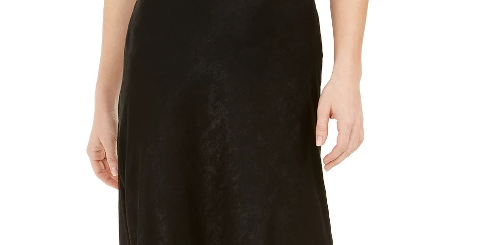 Bar III Women's Shimmer Midi Skirt Black Size X-Large