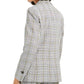 Bar III Women's Faux-Double-Breasted Plaid Blazer Black Size 8