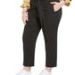 Bar III Women's Belted Striped Straight Leg Pants Charcoal Size 14W