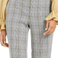 Bar III Women's Plaid Straight-Leg Pants Black Size 2