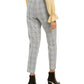 Bar III Women's Plaid Straight-Leg Pants Gray Size 0