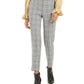 Bar III Women's Plaid Straight-Leg Pants Gray Size 6
