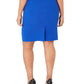 Kasper Women's Knee Length Pencil Wear To Work Skirt Blue Size 14W