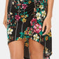 Thalia Sodi Women's Printed Ruched High Low Skirt  Black Size Large