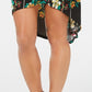 Thalia Sodi Women's Printed Ruched High Low Skirt  Black Size Large