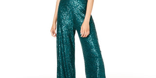 Jump Junior's Sequined Jumpsuit Green Size Medium