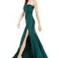 Jump Junior's Ruched Strapless Gown Green Size 13-14