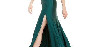 Jump Junior's Ruched Strapless Gown Green Size 13-14