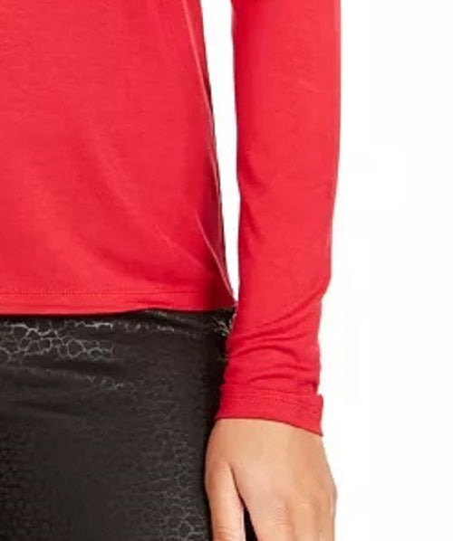 Thalia Sodi Women's Ruffled One-Shoulder Top Bright Red Size Medium