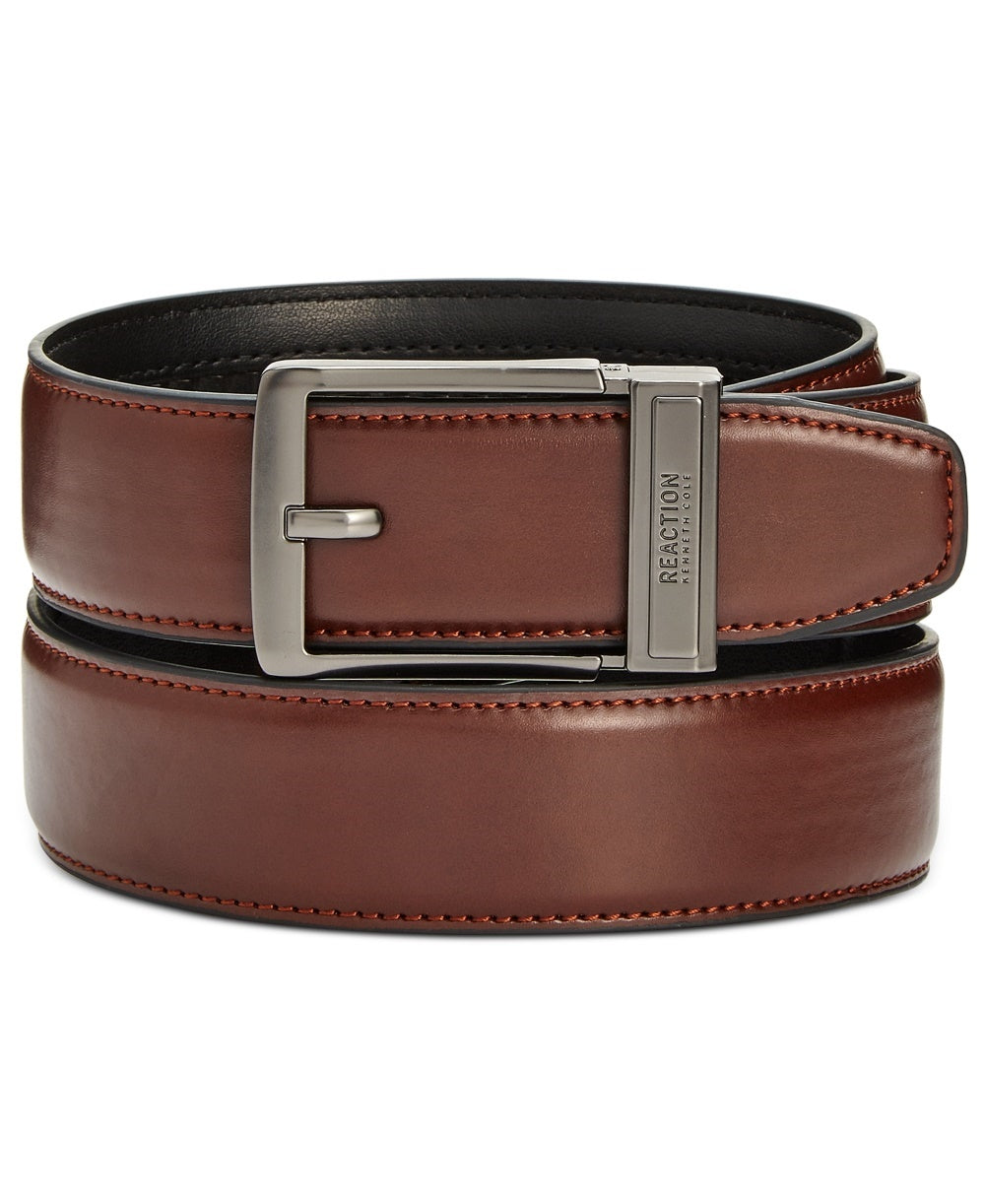 Kenneth Cole Reaction Men's Exact Fit Dress Belt Brown Size Small