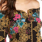 Thalia Sodi Women's Sweetheart Neck Printed Top  Black Size XX-Large