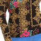 Thalia Sodi Women's Sweetheart Neck Printed Top  Black Size XX-Large