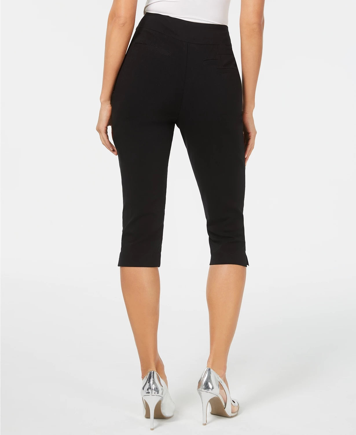 Thalia Sodi Women's Cropped Zip-Trim Pants Black Size Small