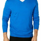 Alfani Men's V-Neck Sweater Blue Size Large