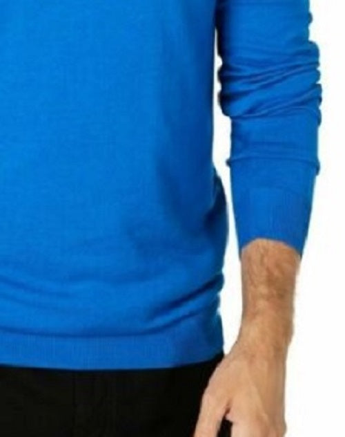 Alfani Men's V-Neck Sweater Blue Size Large